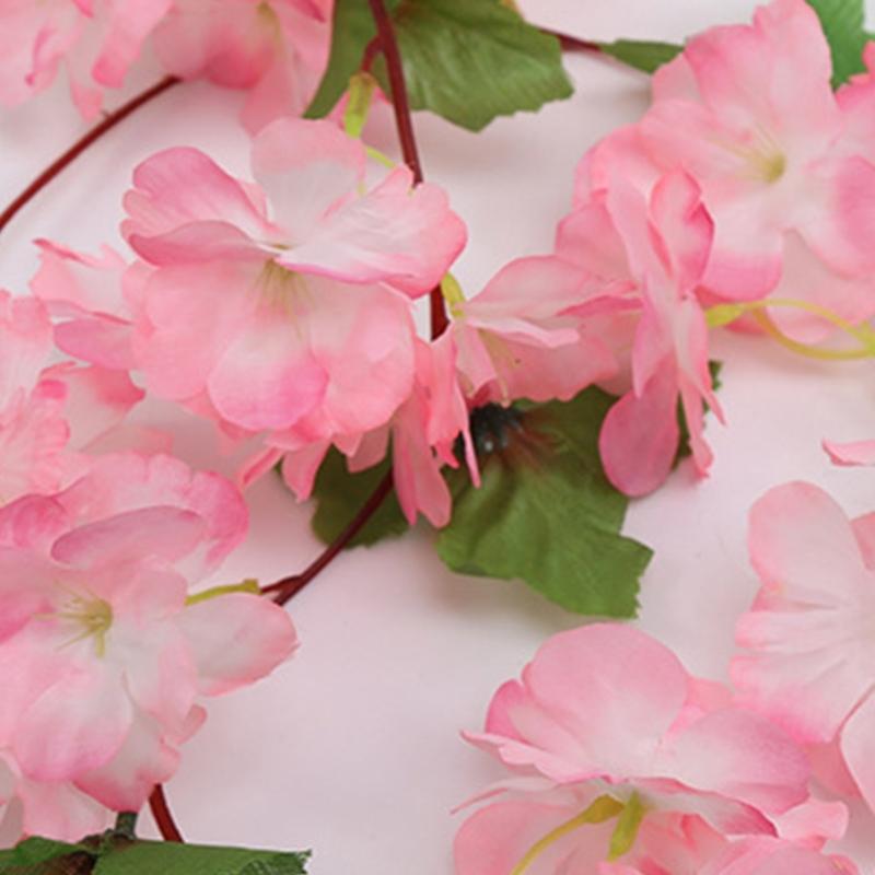 Flexible Blossom Branch Realistic Petal Texture Hanging Flower Decoration For Indoor Outdoor Event 180cm