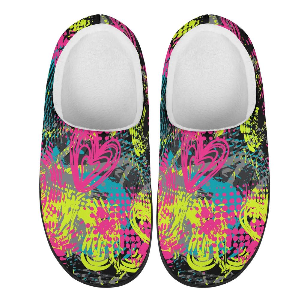 1 Pair Cozy Plush Cotton Indoor Slippers Unisex Warm Soft House Shoes Lightweight Anti Slip Comfortable Winter Daily Home Footwear