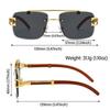 Vintage UV Protection Men & Women Square Rimless Sunglasses Cheetah Head Sunglasses Eyewear