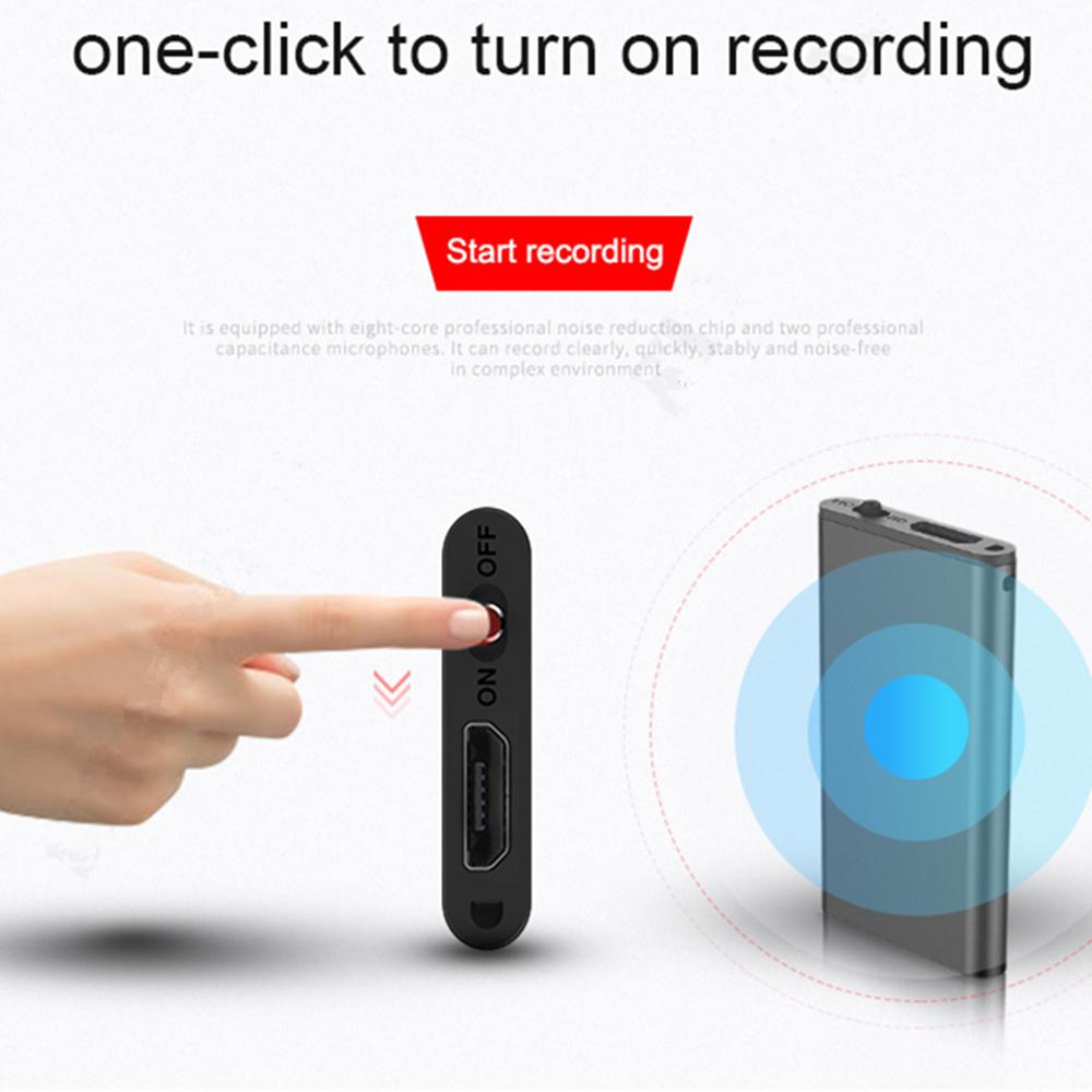 8GB Mini Digital Voice Activated Sound Audio Recorder Automatic Noise Reduction