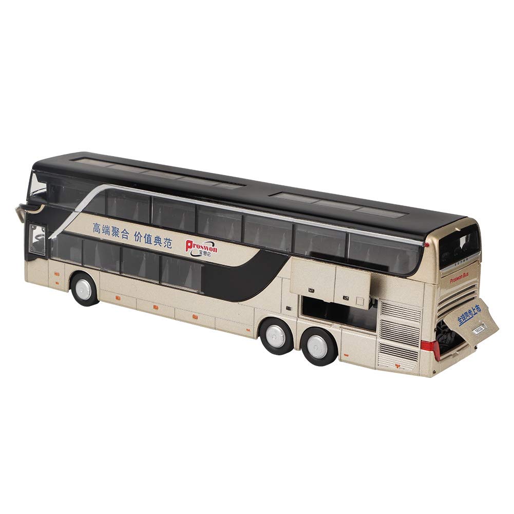 Crazy Electric Bus Toy Alloy Bus Model Toy with Music for Kids Sale! Double-Decker 150 Double-Decker (Gold)
