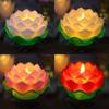 Flameless LED Lotus Candles Flickering Desktop Lamp Romantic Night Light  Party Bedroom