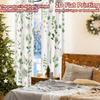 2pcs, 2D FLAT PRINTING Curtains (Without Rod) Botanical Bliss Holiday Printed Curtains Fabric Curtains Decorations Inside