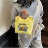 Fashion Sweet Nylon Embroidered Canvas Shoulder Bag Casual Commuter Student Small Square Bag Trend Versatile Crossbody Bag