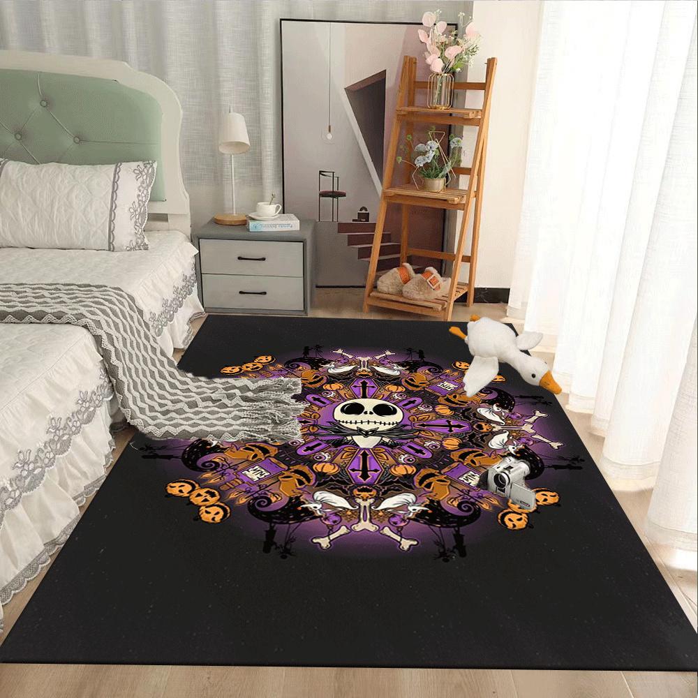 1pz Tappeto The Nightmare Before Christmas, Tappeto da Area, Camera da Letto e Sala Giochi, Resistente, Antimacchia e Facile da Pulire, Soggiorno