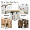 Stainless Steel Over Cabinet Door Hook J Shape Heavy Duty Coat Towel Hook No Drill Space Saving Cabinet Door Hanger Laundry Room