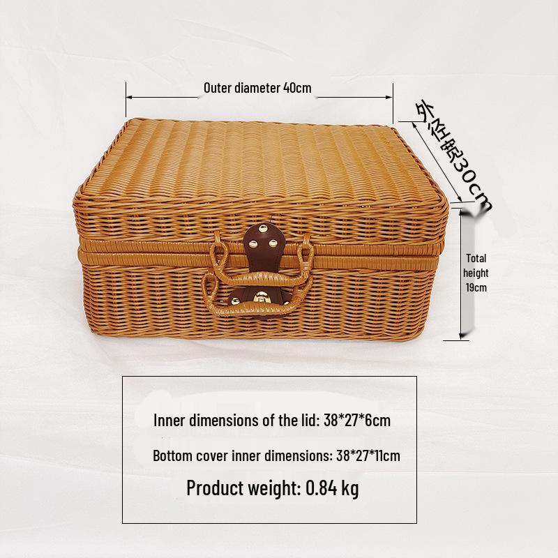 Vintage Rattan Handbag & Storage Box - Perfect for Photos, Gifts, or Organizing (Small, Medium, Large)
