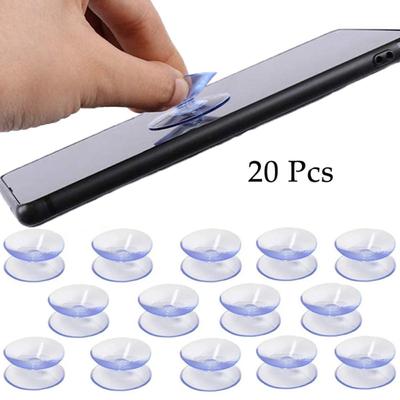 20 adet Kaymaz Çift Taraflı Vantuz Vakum Enayi Ped Üst Spacer Vakum Suckers DIY Sabunluk