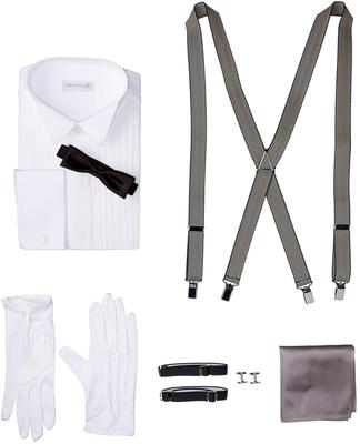 [DRESSCODE101] Groom's Accessories Set (7 Pieces) for Weddings (Casual Wedding) BRIDAL-CW Men's White Japan L (Equivalent To Japanese Size L)
