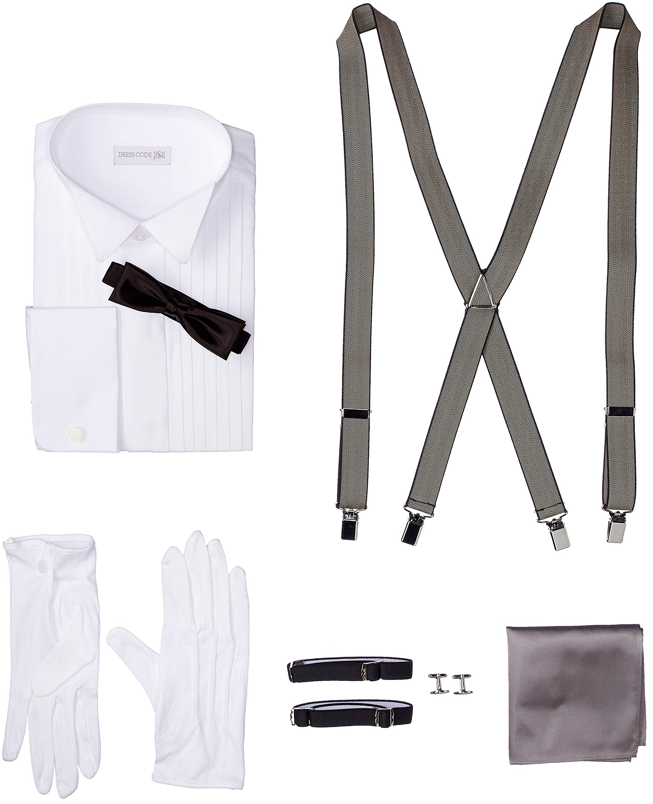 

[DRESSCODE101] Groom s Accessories Set (7 pieces) for Weddings (Casual Wedding) BRIDAL-CW Men s White Japan L (Equivalent to Japanese Size L)