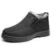 Winter Old Beijing Cloth Shoes Men's Cotton Shoes Piled and Thickened To Keep Warm Middle-aged and Elderly Father Shoes Waterproof and Non-slip El