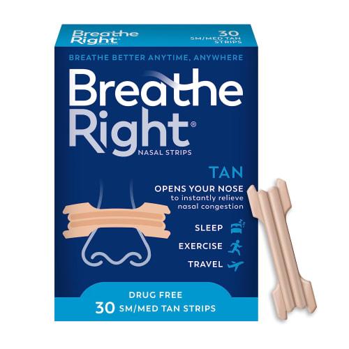 Breathe Right Nasal Strips Tan S/M 30ct