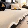 Understated Luxury Upscale Feel Asymmetric Couch Cover Plush Chenille All-Season Anti-Slip Cushion Fresh Straight-Line Row Leather Couch Cover