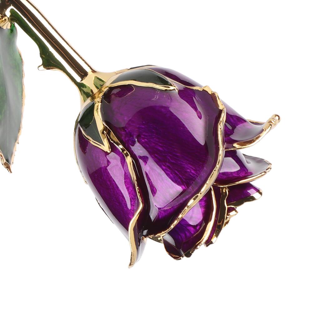 Blumengeschenke Harz Blume 24K vergoldet Blume für Geburtstag Valentinstag Dekorationen Ornamente mit Sockel