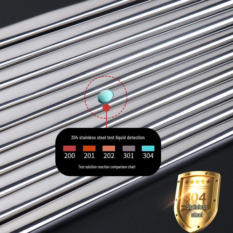 Husholdningsspisepinner i metall med sklisikkert design - Matkvalitet 304 rustfritt stål med laser anti-skåldingsdesign