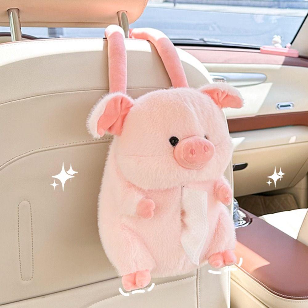 Animal Shape Elephant Car Seat Tissue Box Soft Wall Hanging Napkin Dispenser  Auto Accessories
