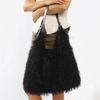 Yogodlns Large Capacity Fluffy Fur Shoulder Bag Y2k Fashion Plush Women Commute Shoulder Bag Tote Casual Winter Shopping Underarm Handbag