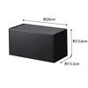 Yamazaki Gypsum Board Pincer & Wood Screw Included, Tray-Attached Paper Towel Dispenser Black, Approx. W26 X D13.5 X H13.6cm (Lid Open: