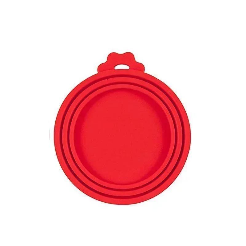 1 Pcs Reusable 3 In 1 Pet Food Can Silicone Cover Dogs Cats Storage Tin Cap Lid Seal Cover Pet Supplies For 8.5cm/7.5cm/6.5cm
