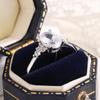 925 Silver Plated Fashion White Cubic Zirconia Rings For Women Wedding Statement Fine Jewelry Party Gift