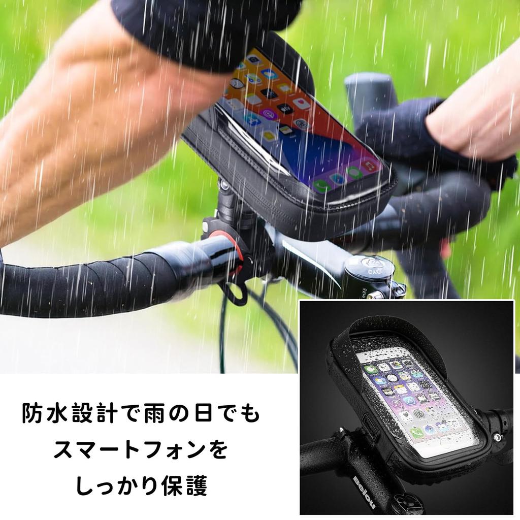 Alip Moped Smartphone Motorcycle Smartphone Bicycle Smartphone Holder with Helmet Waterproof and Bicycle Smartphone Stand with Multifunctional