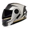 Full Face Motorcycle Helmet With Dual Visors Flip-Up Design Men Women All Season Riding