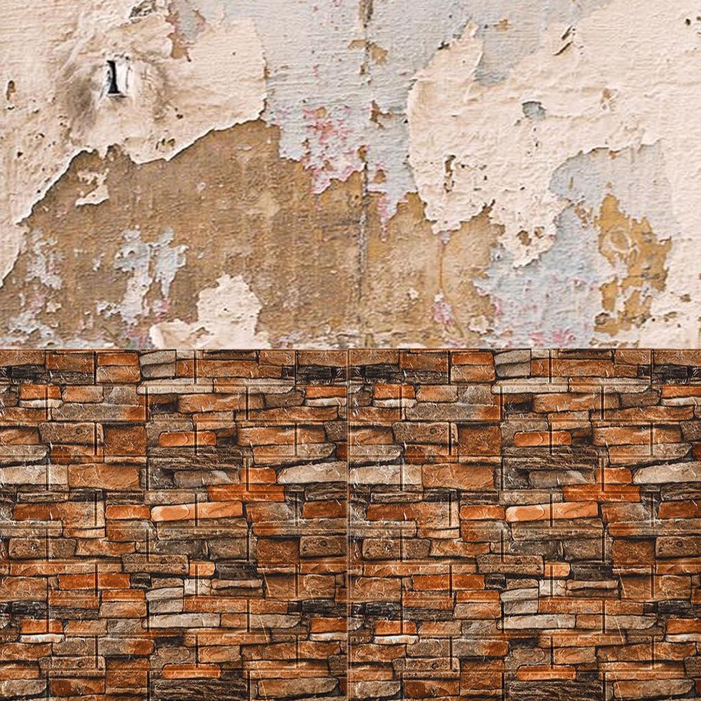 10 Stück 3D Wandpaneele Fliesen Dekor Wasserdichte Kunst für Schlafzimmer, Badezimmer, Küche