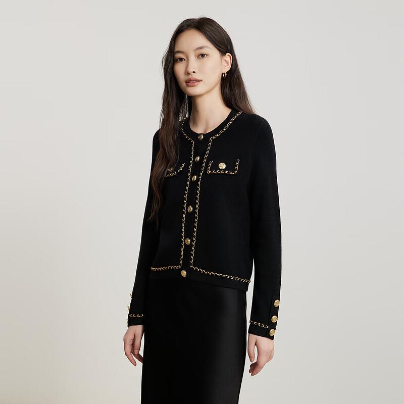 Gejin Dámský úzký pletený kardigan s dlouhým rukávem