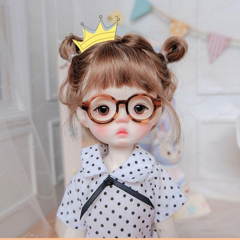 Transparent Transparent Plastic Glasses Doll Accessory Doll Mini Glasses  Children Toy