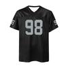 #98 Maglia Sportiva Traspirante Nera Retro Maglia da Calcio Maglia da Calcio Atletica Uniforme Sportiva da Allenamento Felpa Moto