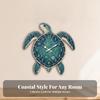 Wall Clock Coastal Turtle Easy to Hang for Bedroom