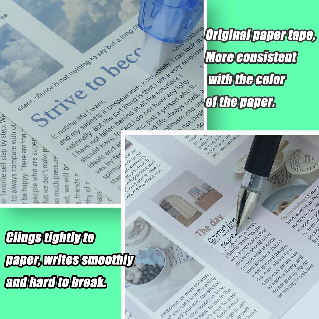 White Correction Tape, 12 Pack, 13.13 Feet Correction Tape for School And Office, Easy To Use Applicator for tant Corrections