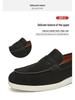Men's British-Style Suede Nubuck Loafers - Slip-On Casual Shoes