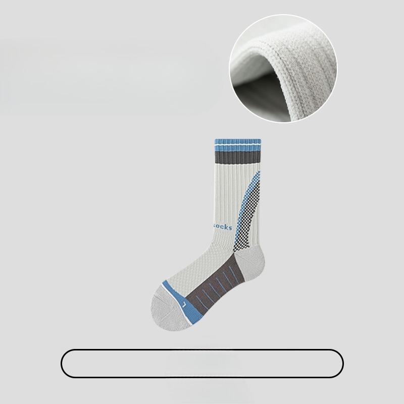 Men's Autumn and Winter Professional Basketball Running Shock Absorber Hair Ring Breathable Sweat-absorbing Tube Socks