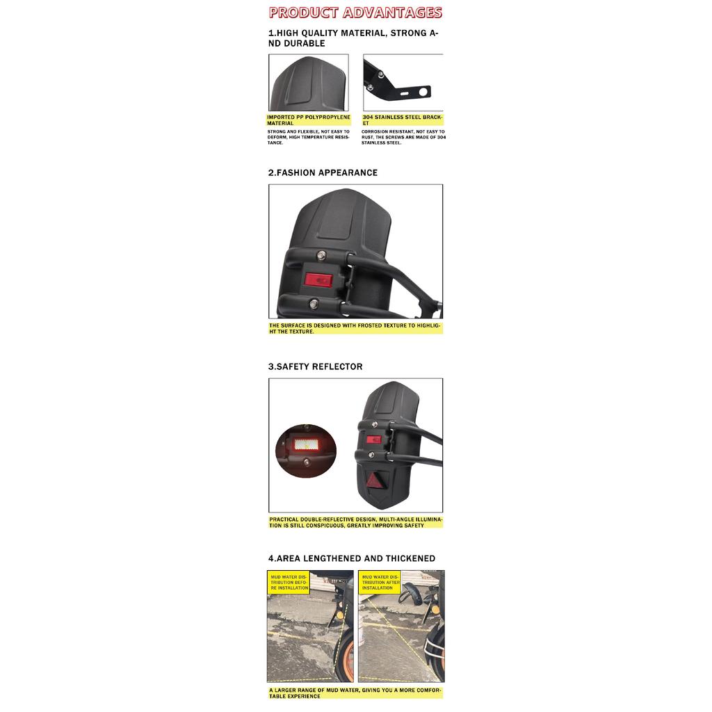 Per ZONTES 703F F703 703 F ZT703 F ZT703F 2024 Accessori Moto Paraspruzzi Parafango Ruota Posteriore Copertura Parafanghi Protezione