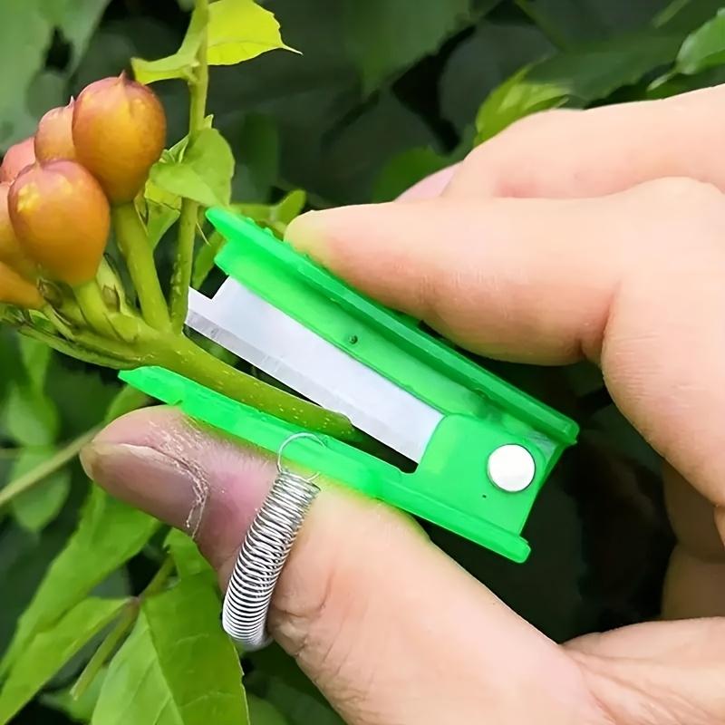 4pcs Ergonomic Thumb and Finger Gardening Scissors - Green Plant Trimming Tool with Sharp Blades for Precise Pruning