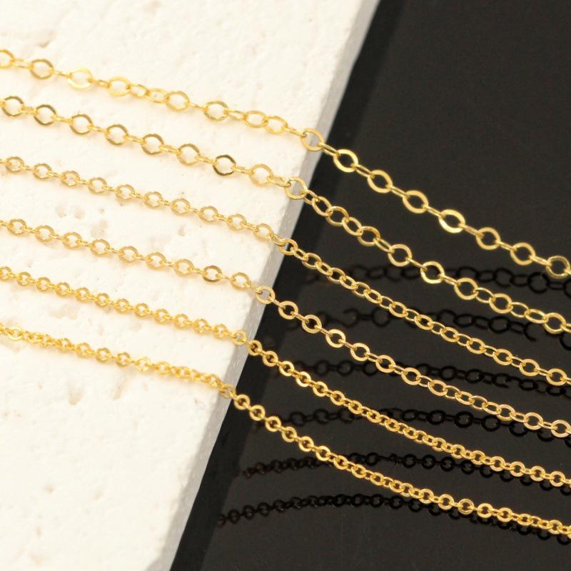 14K Gold Filled USA Chain: O-Chain, Cross Chain, Flat Chain, Sparkle O-Chain - 1.17MM, 1.3MM, 1.52MM