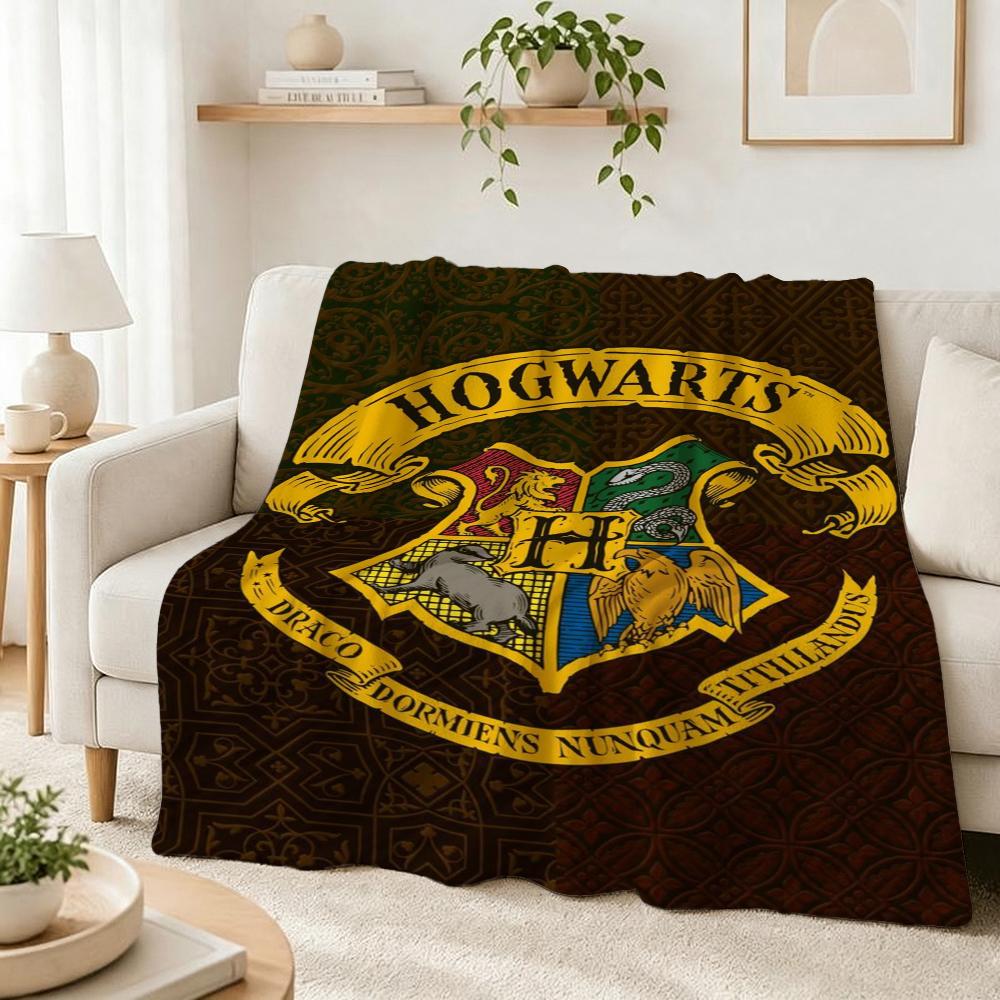 Hogwarts Magical Adventure Theme Printed Blanket Thick Warm Throw Blanket For Living Room Bedroom Study Home Decor Christmas Gift
