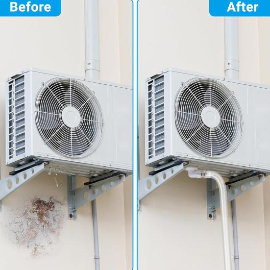 Air Conditioning Drain Pipe Set Leak Resistant Kink-Free Simple Installation Wide Application Universal AC Drain Hose Accessories Kit