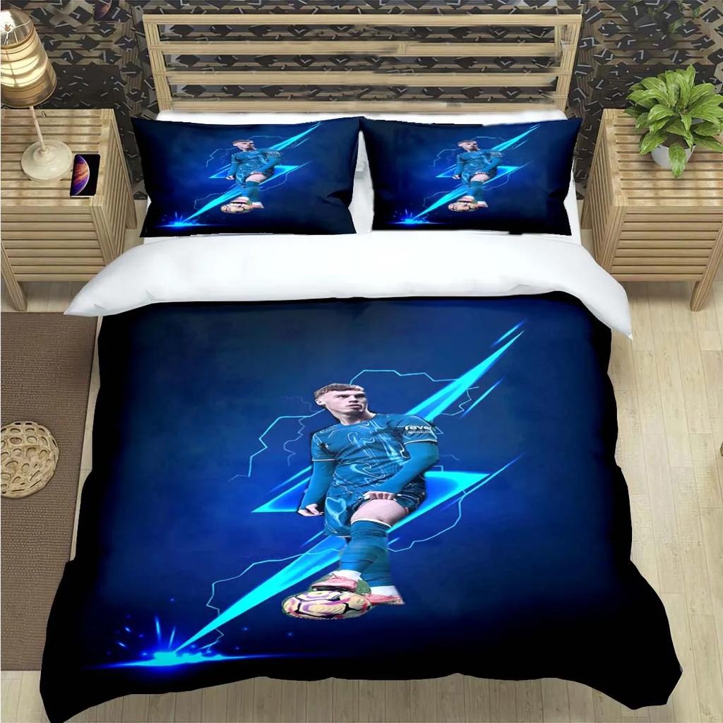 Berühmtes UK. Fußballstars C-Cole P-Palmer Druck Bettwäsche Set Bettbezug Steppdecke Bett Jugend Kind Mädchen Junge Luxus Geburtstagsgeschenk