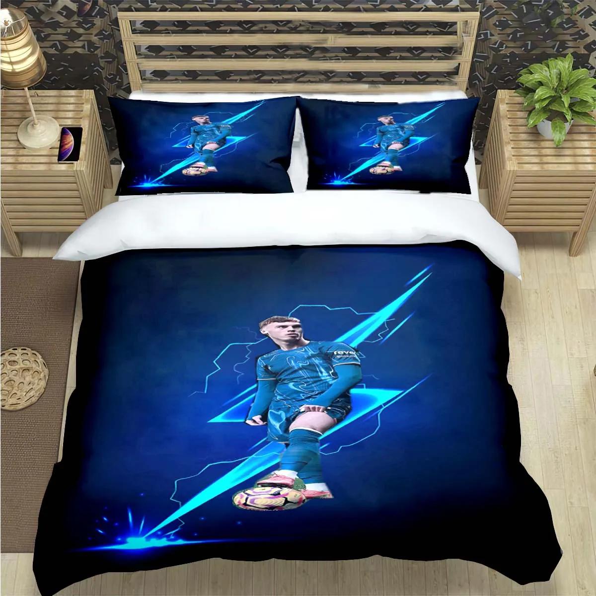 

Famous U.K. Fotbal Stars C-Cole P-Palmer Print Beding Set Soft Duvet Cover Warm Comforter Bed Youth Kid Girl Boy High-End Premium Birthday Gift 135*200cm Eu-Single