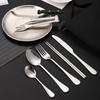 Outdoor stainless steel tableware set, portable travel camping 10-piece set, barbecue plate, food clip, knife, fork, spoon.