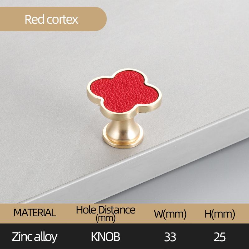 Oukali Four Leaf Zinc Alloy Furniture Mix Color Cabinet Handles Knobs