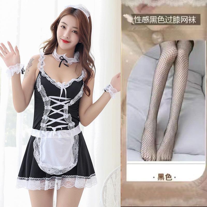 European and American style lingerie lace sexy maid dress apron maid uniform sex suit