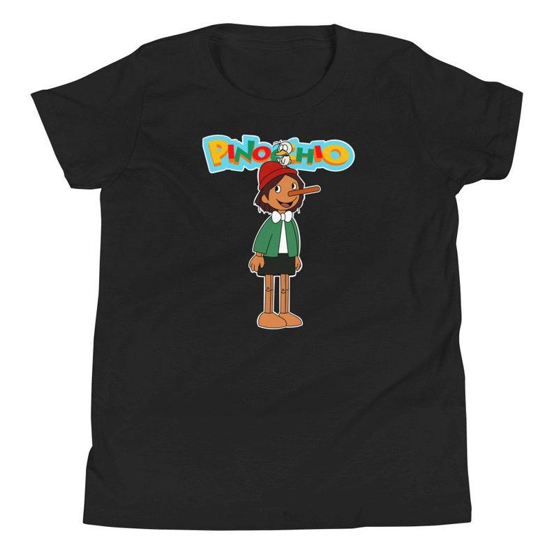 80s retro vintage cartoon Zeichentrick character Pinocchio Youth Short Sleeve T-Shirt 160