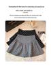 Women's Gray Polka Dot Ruffled Mini Skirt - High Waist, Fluffy, Slimming, Irregular Hem