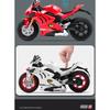 1/10 Ducati V4S S1000RR H2R Alloy Die Cast Motorcycle Model Vehicle Collection Sound and Light Off Road Autocycle Toys Car