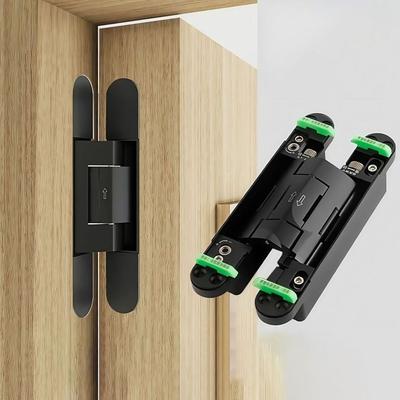 Silent Close Hydraulic Adjustable Hinge Folding Invisible Mounting Automatic Door Closing Device Furniture Fittings Adjustable