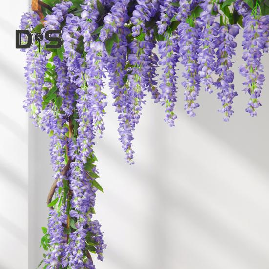 Künstliche Hängeblumen, realistische Kunstblumen, Ranken, wetterfeste Kunstblumen für Hängekörbe, Bögen, Dekoration für drinnen und draußen