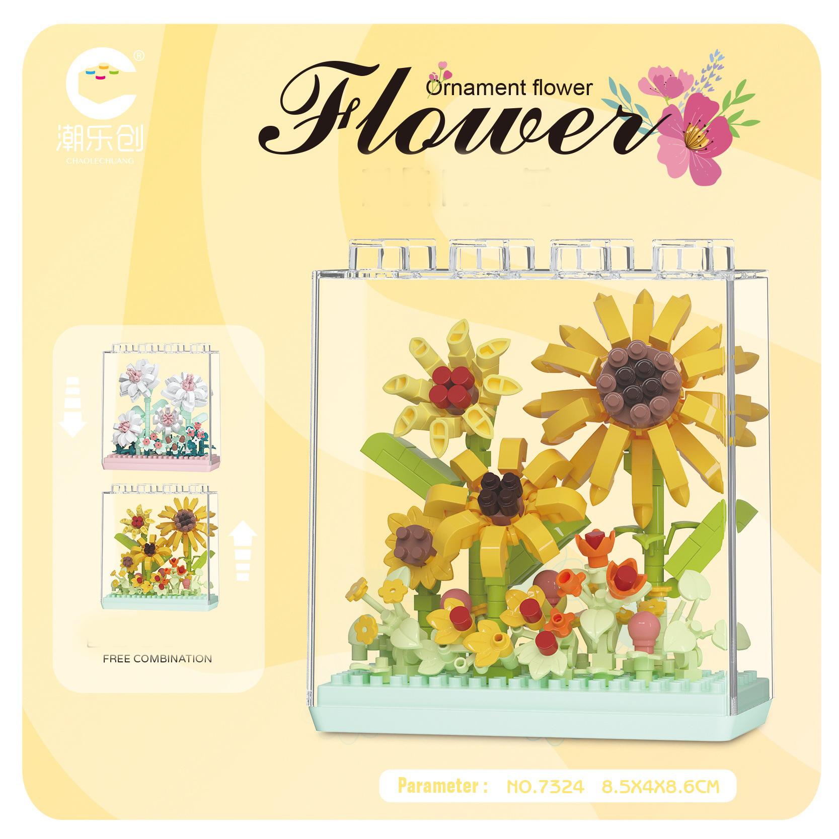 

Совместимо с конструктором LEGO Building Blocks Flower Potted Plants Series Dreamy Flower Box Сборка головоломки Игрушка-подарок на день рождения для женщин